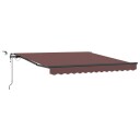 Automatisk uttrekkbar markise med LED brun 300x250 cm