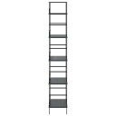 vidaXL Bokhylle 5 lag svart 60x27,6x158,5 cm sponplate