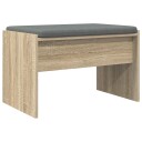 vidaXL Gangbenk med pute Sonoma eik 63 x 38 x 40 cm