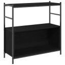 Bokskap Svart Eik 80x30x78,5 cm Konstruert Tre