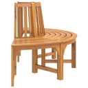vidaXL Halvrund trebenk Ø160 cm heltre eukalyptus