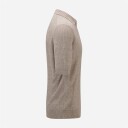 Gran Sasso Short Sleeve Piquet Cotton Linen Taupe