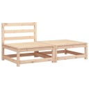  Hagesofa uten armlener med fotskammel i heltre furu 837956