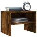  Nattbord 2 stk røkt eik 40x30x30 cm konstruert tre 8720286975008