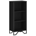  Bokhylle svart 50x31x106 cm konstruert tre