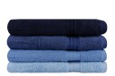 Hobby Badehåndkle 70x140 cm 4 pk   Mørkeblå/Blå/Lyseblå