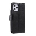 Trolsk Lommebokdeksel Skinnimitasjon for 9 Kort (iPhone 13 Pro) Svart