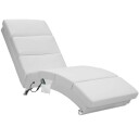 Hvit lenestol med massasje og varme – ergonomisk 8 punkter