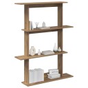 vidaXL Vegghylle Artisan eik 100 x 20 x 126 cm Konstruert tre