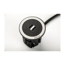Evoline Stikkontakt One 2x USB Sølv