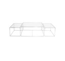 Three set table settbord krom lag