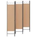 vidaXL 6-Panels Romdeler Beige 240 x 180 cm Stoff