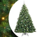  Kunstig juletre med 300 LED med stativ grønn 240 cm PE og PVC