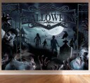 Fiestas Guirca Happy Halloween Zombie Kirkegård Backdrop i stoff, 220 x 150 cm