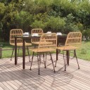 vidaXL Hagespisegruppe 5 deler polyrotting