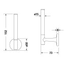 Duravit Starck T Reserverullholder Svart Matt