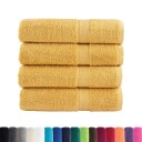  Premium badehåndklær SOLUND 4 stk gull 100x150 cm 600gsm