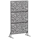 vidaXL Personvernsvegg 100 x 50 x 180 cm Stål Svart