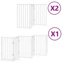 vidaXL Hundeport sammenleggbar 12 paneler hvit 600 cm poppeltre
