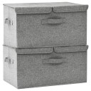 vidaXL Oppbevaringsbokser 2 stk stoff 50x30x25 cm grå