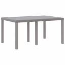 Hagebord Lys Grå 150x100x73 cm Poly Rattan