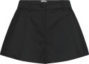 Monki Relaxed Pleated Mini Suiting Shorts   Black   36
