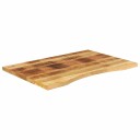  Skrivebordsplate med kurve 80x60x2,5 cm heltre grovt mangotre 8721012089112