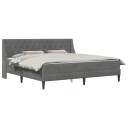 vidaXL Sengeramme med madrass med madrass Mørkegrå 200 x 200 cm Fløyel
