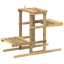 vidaXL Planteholder Hvit 82 x 36 x 60 cm Solid akasietre