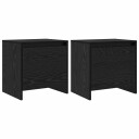  Nattbordskap Svart Eik 45 x 34 x 44,5 cm Konstruert tre