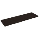 Bordplate mørkebrun 200x60x(2-6) cm behandlet heltre eik 3156463