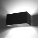Euluna Elestren vegglampe, kantet, svart