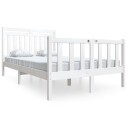  Sengeramme hvit heltre 140x200 cm