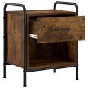 vidaXL Nattbordskap Røkt Eik 40 x 30 x 50 cm Konstruert tre