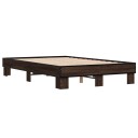  Sengeramme brun eik 140x190 cm konstruert tre og metall 8721102448799