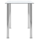 vidaXL Spisebord gjennomsiktig 120x60x75 cm herdet glass