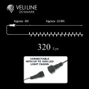 6 stk Veli Line utendørs LED lyslenke gyllent lys 24 meter