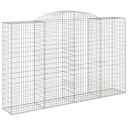vidaXL Gabionkurver buede 2 stk 300x50x180/200 cm galvanisert jern