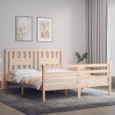 vidaXL Sengeramme med hodegavl 160x200 cm heltre