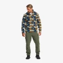 RevolutionRace Herre > Overdeler > Fleece & midlayers Moss Graphic Pile Fleece Jacket Herre Deep Navy/Monk's Robe Størrelse:M