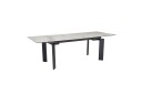 Wohnling Spisebord Wohnling Uttrekkbar 180 260 cm Keramisk Klassisk Fire Bein Metallramme Svart marmor hvit Svart marmor hvit