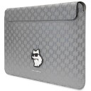 Karl Lagerfeld Saffiano Monogram Choupette 14" Laptopveske - Sølv