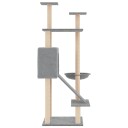 Vidaxl Kattetre Med Klorestolper I Sisal Lysegrå 153 cm