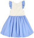 Müsli Kjole   Spring Frill Bubble   Tofu/Nektar/Shell Blue   Müsli   3 år 98   Kjole Blå Hvit