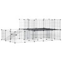 Vidaxl Dyrebur 44 Paneler Med Dør Svart 35X35 cm Stål