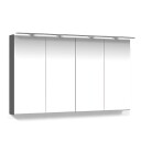 Macro Design Crown Speilskap Rampe-belysning med 4 dør Eik / 120cm