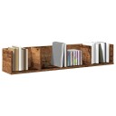  Veggmontert CD-hylle gammelt tre 100x18x18 cm konstruert tre 8721158434852