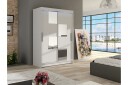 Miami Garderobe 120x58x200 cm - Beige / Hvit