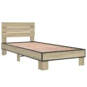  Sengeramme sonoma eik 90x200 cm konstruert tre og metall 8721102447211