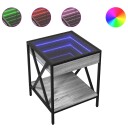  Salongbord med Infinity LED grå sonoma 40x40x49 cm 3284099